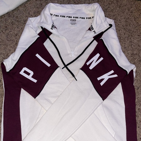 PINK long sleeve Quarter Zip Up - Picture 3 of 7